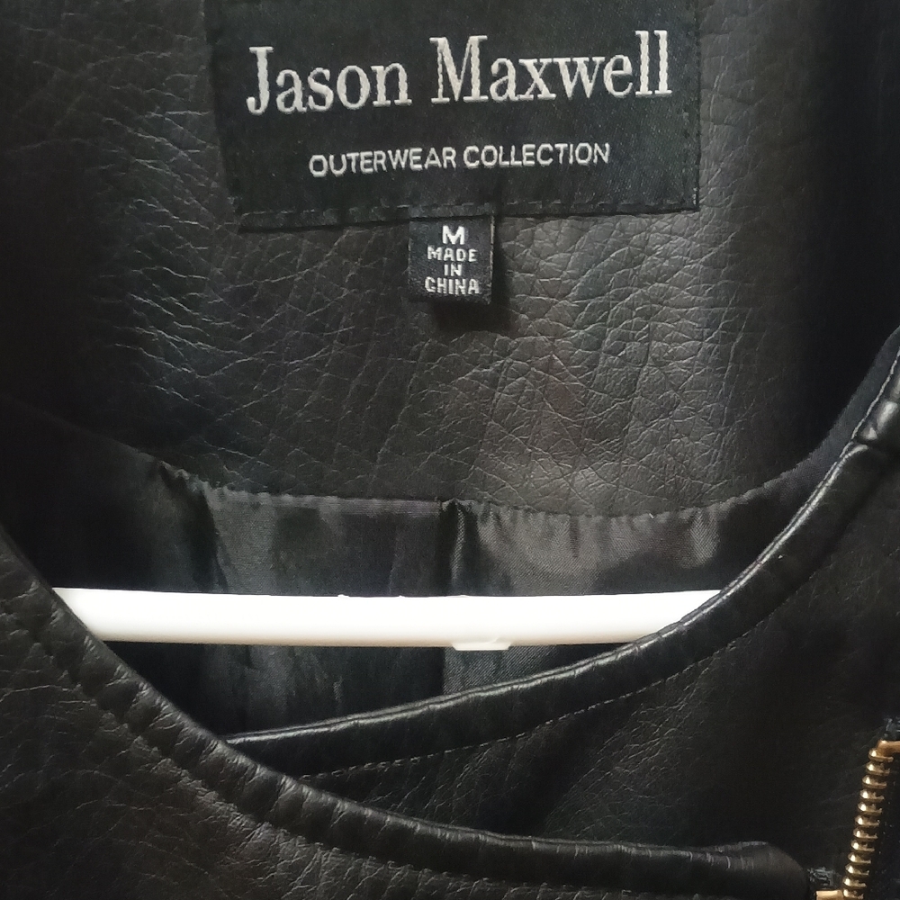 Jason Maxwell Classic Black Leather/Pleather Jacket